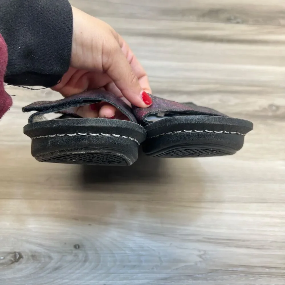 Alegria Karmen KAR-235 EU 37 7 -7.5  Pink Purple Metallic Leather Slide Sandals - Picture 6 of 13